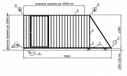 Откатные ворота из дерева серии ЭКО, купить в любом городе России с доставкой, размер 4 500х2 000, цвет e128fd6d-9af7-11e3-81d6-e447bd2f56ba, цена 66 500 руб.